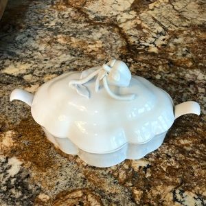 Vintage White Casserole Dish